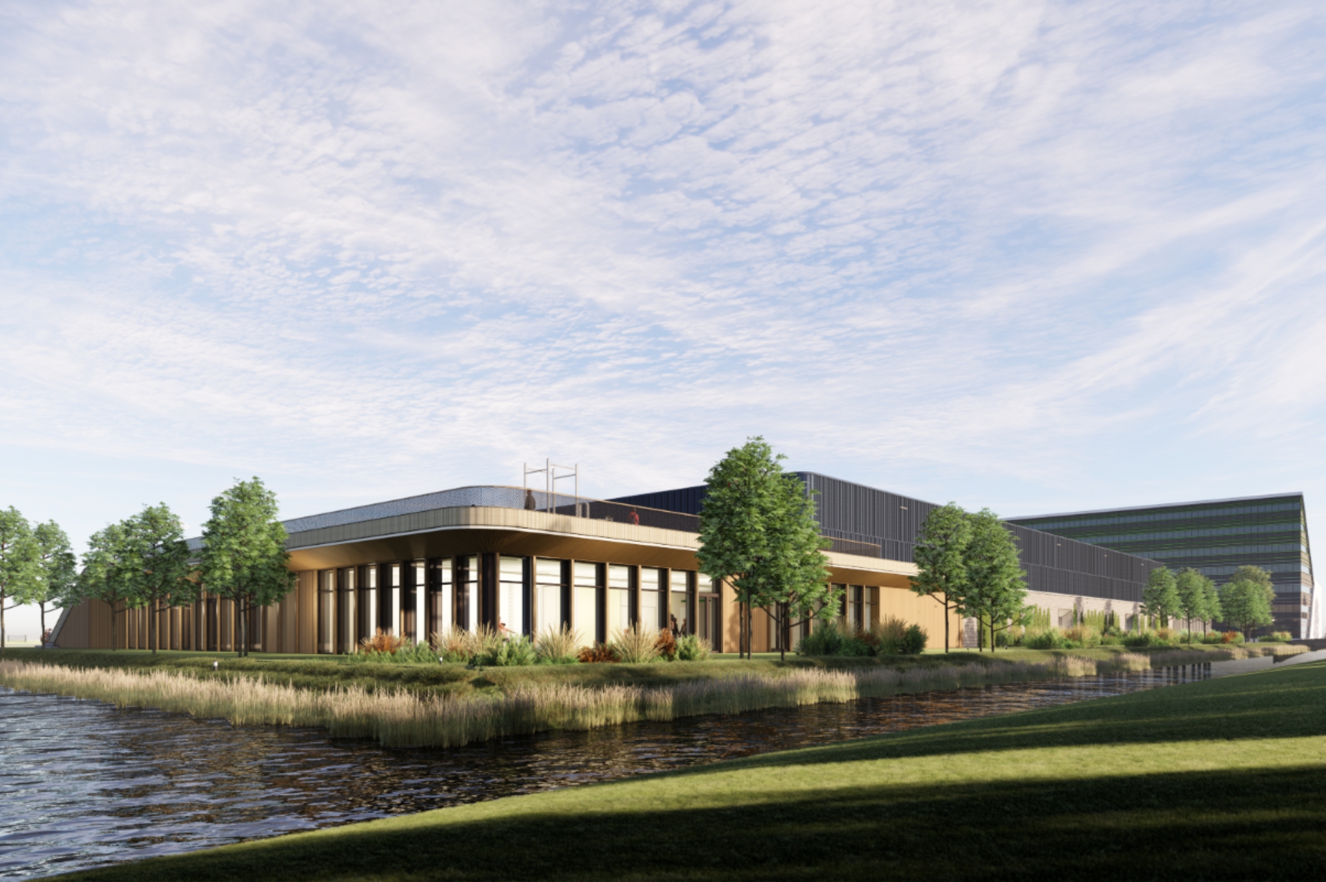 Aluminium vliesgevel - organische stijl