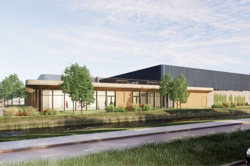 USC Universitair Sportcentrum - aluminium vliesgevels met schwertanbinder - Hermeta